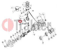 PERNO DI BIELLA ALBERO MOTORE METALLICO STANDARD ORIGINAL KUBOTA 15221-22310 15471-22310