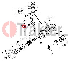 VARILLA DE BANDA METÁLICA CONEXIÓN DE CIGÜEÑAL STD KUBOTA ORIGINAL 17331-22310 17331-22310