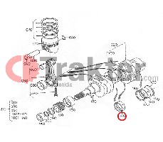 KURBELWELLENLAGER 2-3 STD ORIGINAL KUBOTA 16861-23490 15861-23484