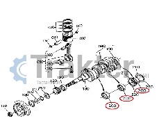 PERNO DI BIELLA ALBERO MOTORE METALLICO 040 ORIGINAL KUBOTA 17311-23940
