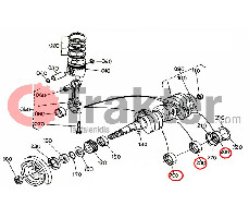 Trakter.com - METAL CRANKPIN CRANKSHAFT 2 REAR ORIGINAL KUBOTA 17331 ...
