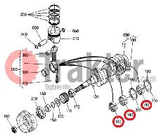 METAL CRANKPIN CRANKSHAFT REAR 1a091-23480 OEM 1a091-23482 OEM