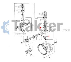 PERNO DI BIELLA ALBERO MOTORE METALLICO SET ORIGINAL ISEKI 5650-040-069-00
