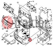GRIGLIA MASCHERINA LATO INFERIORE SINISTRA ORIGINAL KUBOTA 34550-41040