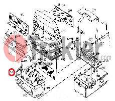 GRIGLIA MASCHERINA LATO INFERIORE DESTRA ORIGINAL KUBOTA t0180-41050