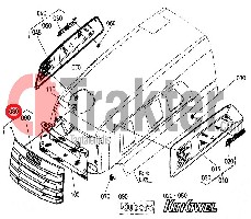 GRIGLIA MASCHERINA RADIATORE LATO INFERIORE ORIGINAL KUBOTA t1060-41850
