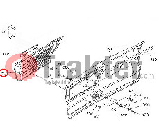 SEITEN-GRILLMASKE RECHTS ORIGINAL KUBOTA t0270-41890
