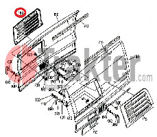 SEITEN-GRILLMASKE RECHTS ORIGINAL KUBOTA t0070-41810 t0070-41813