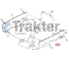 SEITEN GRILLMASKE UNTEN LINKS ORIGINAL KUBOTA t1060-41370 t1060-41375