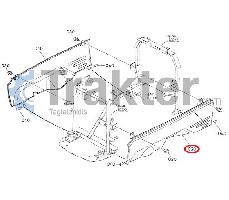 GRIGLIA MASCHERINA INFERIORE LATERALE SINISTRA ORIGINAL KUBOTA t1060-41370 t1060-41375