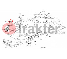 GRIGLIA MASCHERINA DESTRA COPERCHIO ORIGINAL KUBOTA 67950-53350