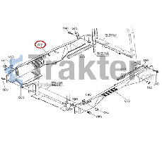 GRIGLIA MASCHERINA DESTRA COPERCHIO ORIGINAL KUBOTA t0050-41360