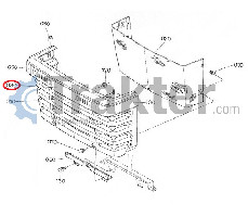 GRILLMASKE KUNSTSTOFF GRAU ZENTRAL ORIGINAL KUBOTA 30400-94170