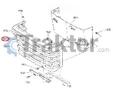 GRILLMASKE KUNSTSTOFF GRAU ZENTRAL ORIGINAL KUBOTA 30400-94170