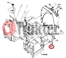 GRIGLIA COPERTURA PANELLO VOLANTE PLASTICA ORIGINAL KUBOTA 34070-43032 34070-43030
