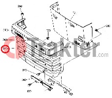 GRIGLIA MASCHERINA LATO INFERIORE IN FERRO ORIGINAL KUBOTA 30400-18230 32430-18230 h3040-18230