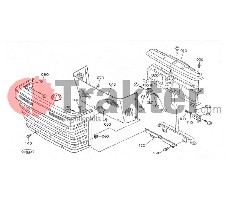 GRIGLIA MASCHERINA LATO INFERIORE IN FERRO ORIGINAL KUBOTA 34670-18230
