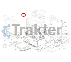 GRIGLIA MASCHERINA LATO SUPERIORE METALLICA ORIGINAL KUBOTA 34070-41015 34070-41017 34070-41010