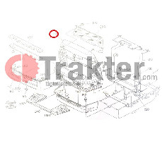 GRIGLIA MASCHERINA LATO SUPERIORE METALLICA ORIGINAL KUBOTA 34070-41015 34070-41017 34070-41010