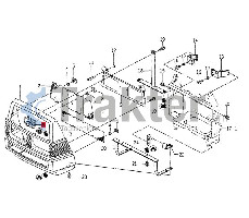 EMBLEMA DEL PERFIL DECORATIVO ORIGINAL ISEKI 3689-902-019-00