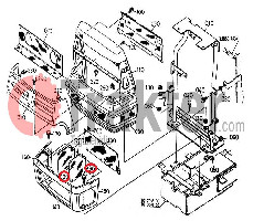 GRILLMASKE NETZ ORIGINAL KUBOTA t0180-41080