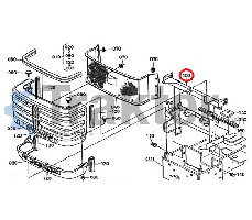 KÜHLERDECKEL OBERLENKER ORIGINAL KUBOTA 6A671-51222