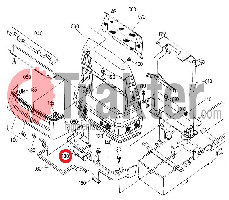 GRILLMASKE HALTER RECHTS GUSSEISEN ORIGINAL KUBOTA 34030-41070