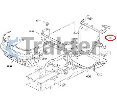 GRILLMASKE HALTER METALL ORIGINAL KUBOTA T1060-40018