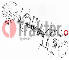 MOZZO RUOTA DIFFERENZIALE ANTERIORE ORIGINAL KUBOTA 31353-43960