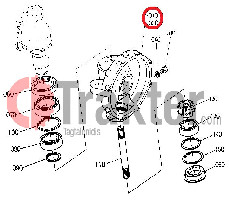 RUEDA CENTRAL DE GIRO A LA IZQUIERDA KUBOTA ORIGINAL