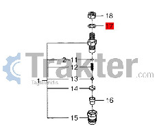 BRIDA DEL INYECTOR HACIA ARRIBA ORIGINAL ISEKI 6215-359-003-00
