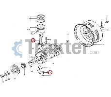 PISTONE BIELLA ORIGINAL ISEKI 5650-040-879-00 56MM-408-790-02