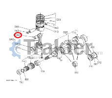 BOCCOLA DELLA BIELLA - FASCIA FASCIA PISTONE ORIGINAL KUBOTA 16241-21982 16241-21980 1G700-21980