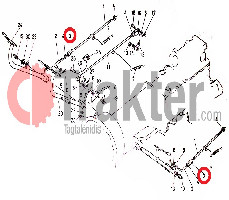 VARILLA PARA EMBRAGUE DE FRENO GURO HEBILLA KUBOTA ORIGINAL 66591-42410 66591-42413