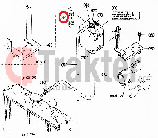TANQUE DE RESERVA DE PLÁSTICO PARA RADIADOR KUBOTA ORIGINAL 68841-42360