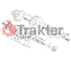 NUT SHAFT REAR DIFFERENTIAL ORIGINAL KUBOTA 70650-11380