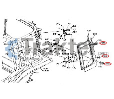 FINESTRA SUPPORTO PLASTICA ORIGINAL KUBOTA t0270-61890 t0270-61892
