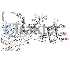 FINESTRA SUPPORTO PLASTICA ORIGINAL KUBOTA t0270-61890 t0270-61892
