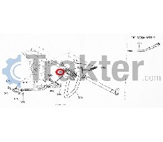 PEDALE FRIZIONE FRENO COPERCHIO ORIGINAL KUBOTA t2050-44120 37410-44120