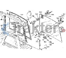 VETRO CABINA MANIGLIA DI COPERTURA ORIGINAL KUBOTA T0180-83520