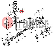 PISTON 0,5 ORIGINAL KUBOTA 19077-21910 19077-21912