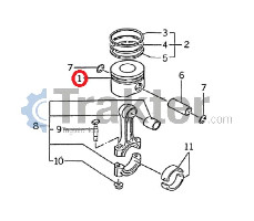 PISTON STANDARD 6212-111-028-00 OEM 74mm