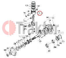 KOLBEN VERTIEFUNG STANDARD ORIGINAL KUBOTA 17331-21110 17331-21112 17331-21113