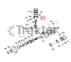 PISTON STANDARD ORIGINAL KUBOTA 17345-21120