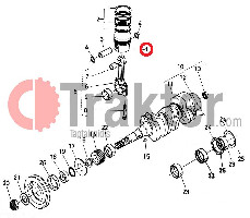 PISTON STD ORIGINAL KUBOTA 15521-21110 19274-21110