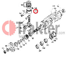 PISTON 0.5 ORIGINAL KUBOTA 16447-21910 16447-21913