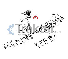 PISTON 0.5 ORIGINAL KUBOTA 16447-21910 16447-21913
