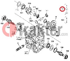 GRUPPO DIFFERENZIALE POSTERIORE ORIGINAL KUBOTA 6a370-14900