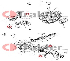 GRUPPO DIFFERENZIALE COLLARE DISTANZIATORE ORIGINAL KUBOTA 31220-26360