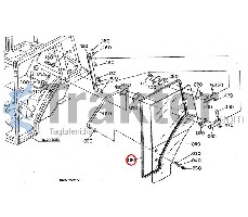 PORTA DELLA CABINA IN GOMMA ORIGINAL KUBOTA TD170-70682 T0290-70680